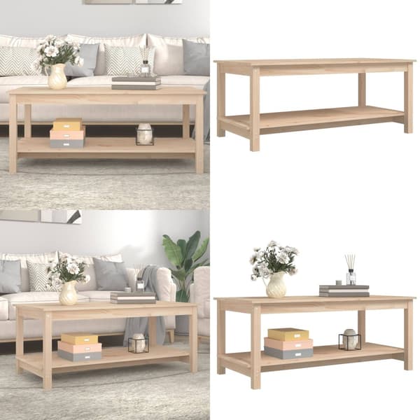 Sofabord 110x55x45 cm massivt fyrretræ - Sofabord - Sofaborde - Home & Living