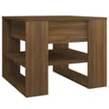 Miniatyrbillede 3 af 8: Sofabord 55,5x55x45 cm konstrueret træ brun egetræsfarve - Sofabord - Sofaborde - Home & Living