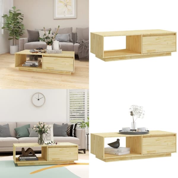 Sofabord 110x50x33,5 cm massivt fyrretræ - Sofabord - Sofaborde - Home & Living