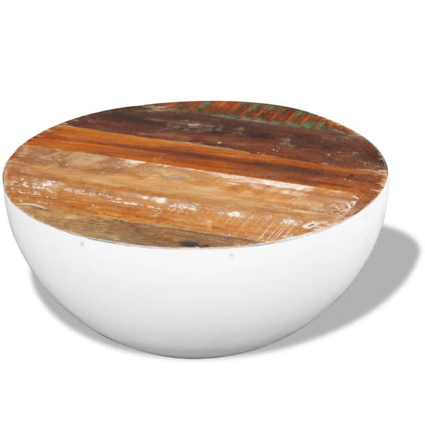 Skålformet sofabord 60x60x30 cm massivt genbrugstræ - Sofabord - Sofaborde - Home & Living