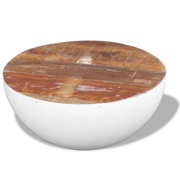 Skålformet sofabord 60x60x30 cm massivt genbrugstræ - Sofabord - Sofaborde - Home & Living