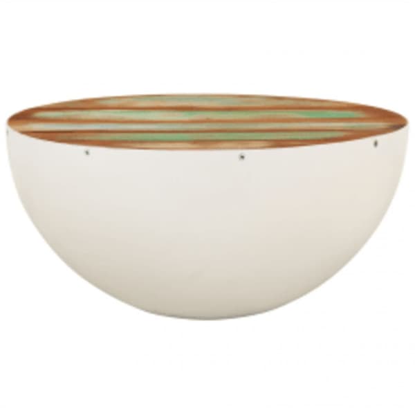 Skålformet sofabord 60x60x30 cm massivt genbrugstræ - Sofabord - Sofaborde - Home & Living