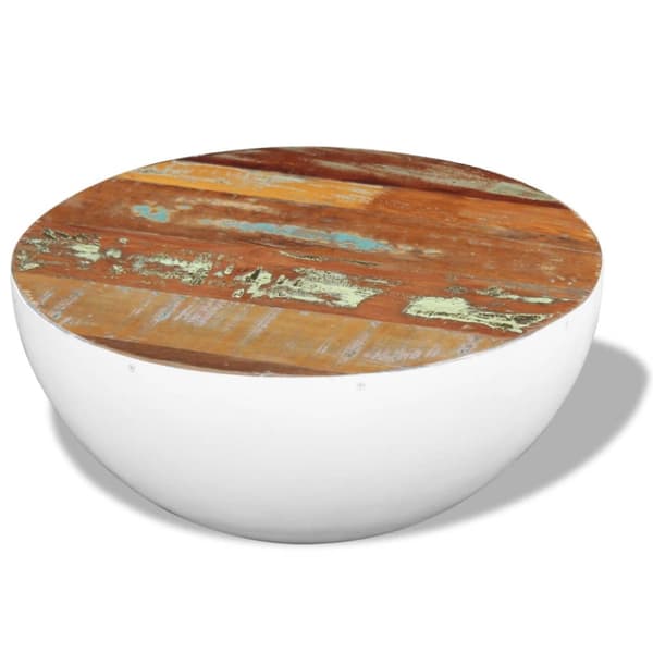 Skålformet sofabord 60x60x30 cm massivt genbrugstræ - Sofabord - Sofaborde - Home & Living