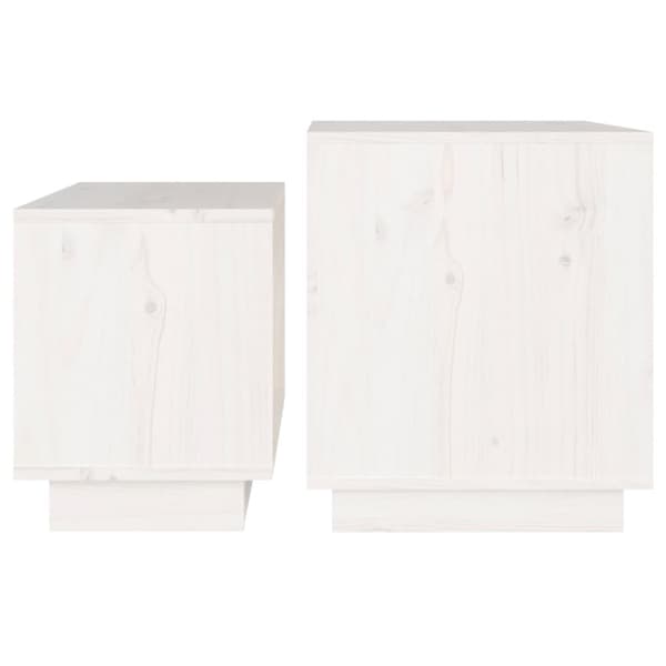 Satsbord 2 st vit massiv furu - Soffbord - Satsbord - Home & Living
