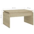 Miniatyrbillede 8 af 8: Sofabord 68x50x38 cm spånplade sonoma-eg - Sofabord - Sofaborde - Home & Living