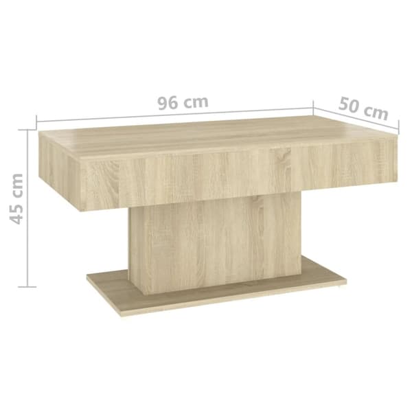 Sofabord 96x50x45 cm spånplade sonoma-eg - Sofabord - Sofaborde - Home & Living