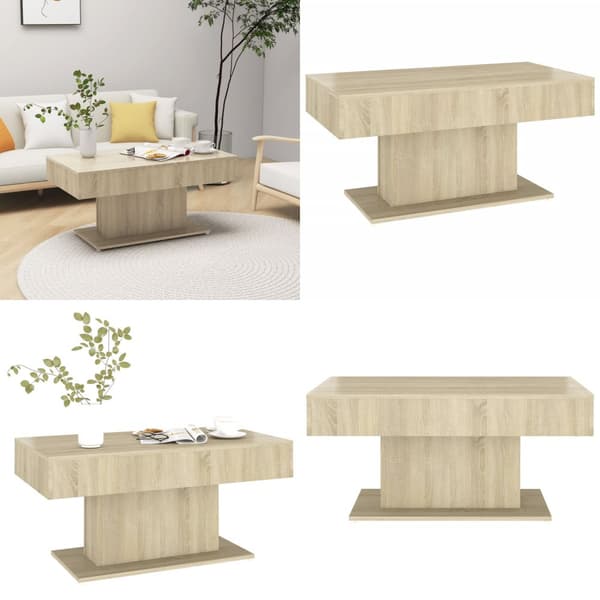 Sofabord 96x50x45 cm spånplade sonoma-eg - Sofabord - Sofaborde - Home & Living
