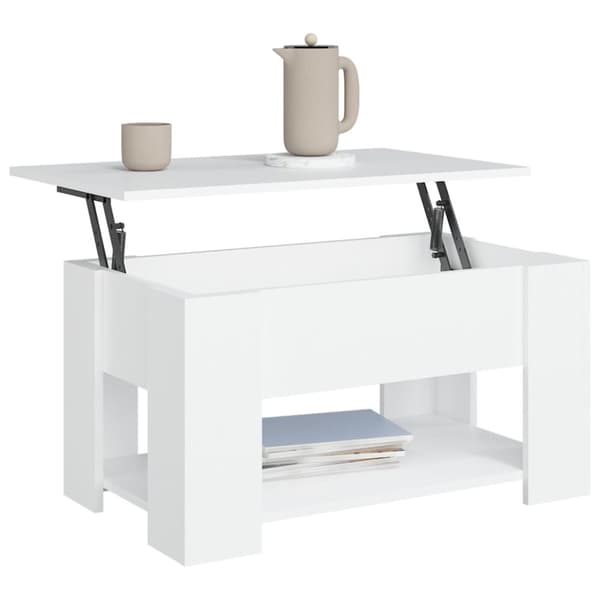 Sofabord 79x49x41 cm konstrueret træ hvid - Sofabord - Sofaborde - Home & Living