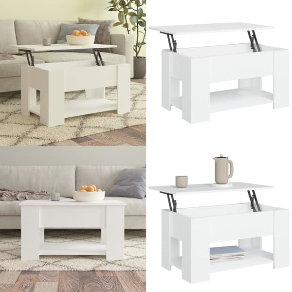 Sofabord 79x49x41 cm konstrueret træ hvid - Sofabord - Sofaborde - Home & Living