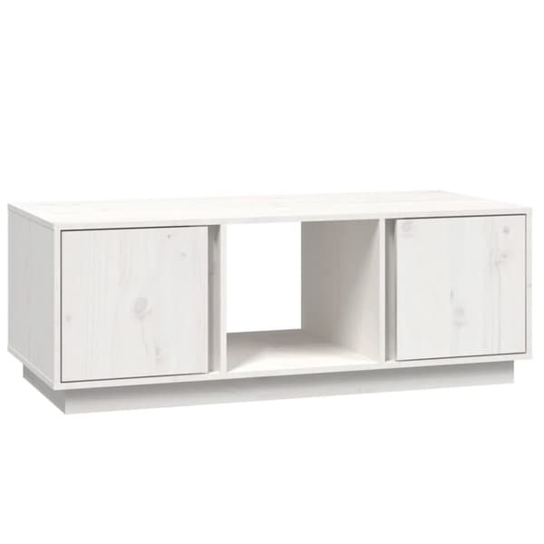 Soffbord vit 110x50x40 cm massiv furu - Soffbord - Soff Bord - Home & Living