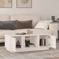 Miniatyrbild 4 av 10: Soffbord vit 110x50x40 cm massiv furu - Soffbord - Soff Bord - Home & Living