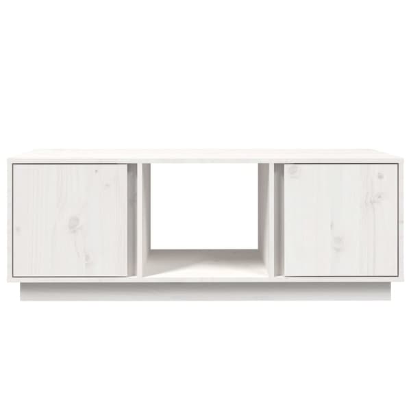 Soffbord vit 110x50x40 cm massiv furu - Soffbord - Soff Bord - Home & Living
