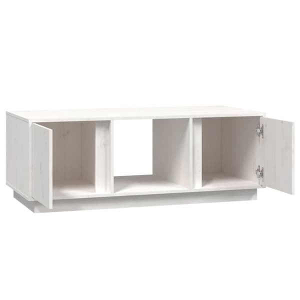 Soffbord vit 110x50x40 cm massiv furu - Soffbord - Soff Bord - Home & Living