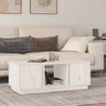 Miniatyrbild 2 av 10: Soffbord vit 110x50x40 cm massiv furu - Soffbord - Soff Bord - Home & Living