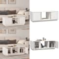 Miniatyrbild 1 av 10: Soffbord vit 110x50x40 cm massiv furu - Soffbord - Soff Bord - Home & Living