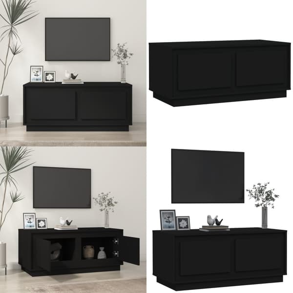 Soffbord svart 102x50x44 cm konstruerat trä - Soffbord - Små Soffbord - Home & Living