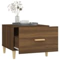 Miniatyrbillede 5 af 10: Sofabord 50x50x40 cm konstrueret træ brun egetræsfarve - Sofabord - Sofaborde - Home & Living