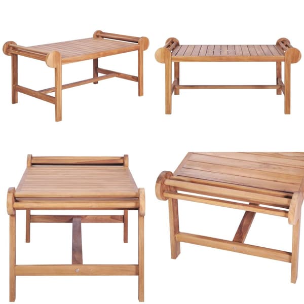 Sofabord 100 x 50 x 45 cm massivt teaktræ - Sofabord - Sofaborde - Home & Living