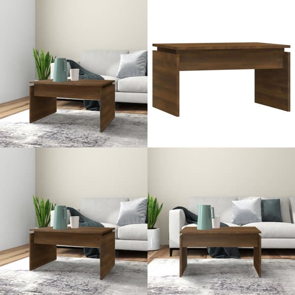 Sofabord 68x50x38 cm konstrueret træ brun egetræsfarve - Sofabord - Sofaborde - Home & Living