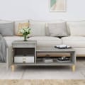 Miniatyrbillede 4 af 11: Sofabord 100x50x45 cm konstrueret træ betongrå - Sofabord - Sofaborde - Home & Living