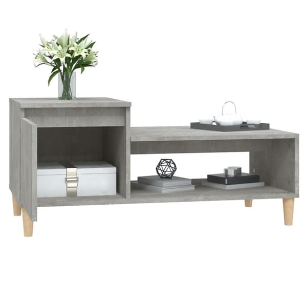 Sofabord 100x50x45 cm konstrueret træ betongrå - Sofabord - Sofaborde - Home & Living