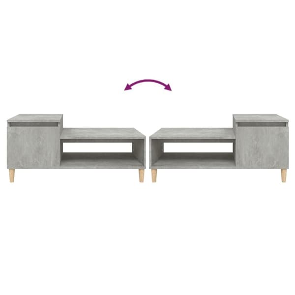 Sofabord 100x50x45 cm konstrueret træ betongrå - Sofabord - Sofaborde - Home & Living