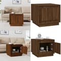 Miniatyrbillede 1 af 11: Sofabord 51x50x44 cm konstrueret træ brun egetræsfarve - Sofabord - Sofaborde - Home & Living
