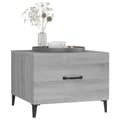 Miniatyrbild 5 av 11: Soffbord med metallben 2 st grå sonoma 50x50x40 cm - Soffbord - Sidobord - Home & Living