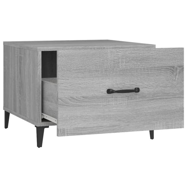 Soffbord med metallben 2 st grå sonoma 50x50x40 cm - Soffbord - Sidobord - Home & Living