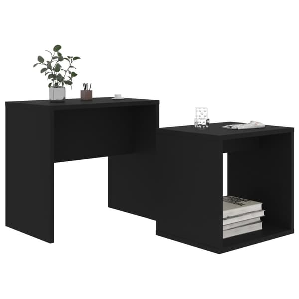 Soffbord set svart 48x30x45 cm konstruerat trä - Satsbord - Sats Bord - Home & Living