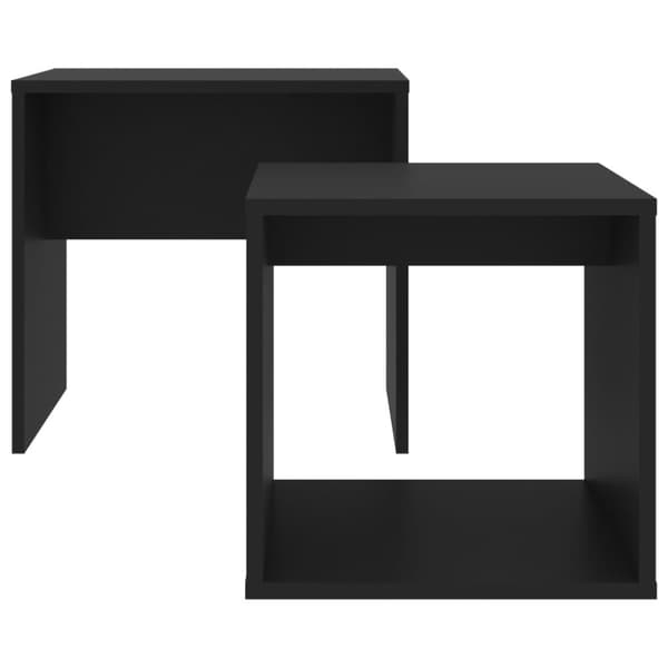 Soffbord set svart 48x30x45 cm konstruerat trä - Satsbord - Sats Bord - Home & Living