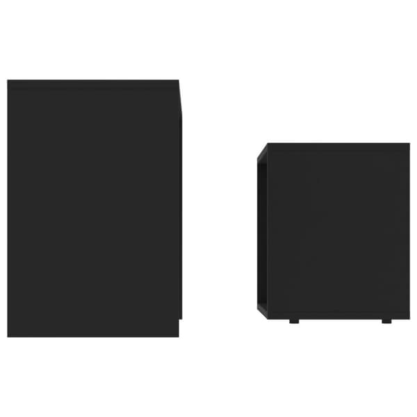 Soffbord set svart 48x30x45 cm konstruerat trä - Satsbord - Sats Bord - Home & Living
