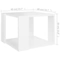 Miniatyrbild 6 av 6: Soffbord vit 40x40x30 cm konstruerat trä - Soffbord - Soff Bord - Home & Living