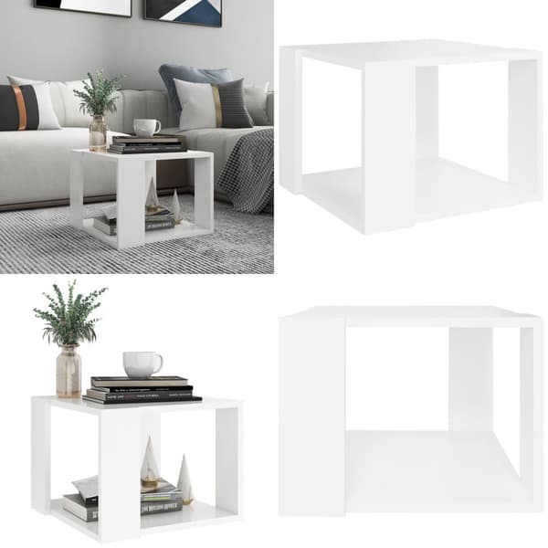 Soffbord vit 40x40x30 cm konstruerat trä - Soffbord - Soff Bord - Home & Living