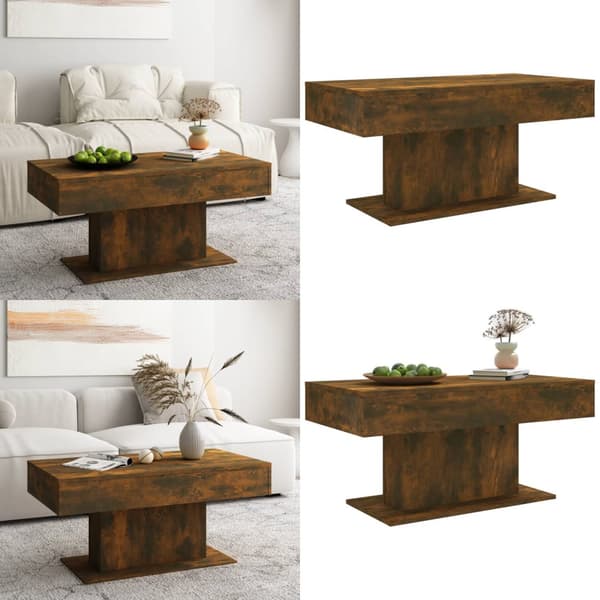 Sofabord 96x50x45 cm konstrueret træ røget egetræsfarve - Sofabord - Sofaborde - Home & Living