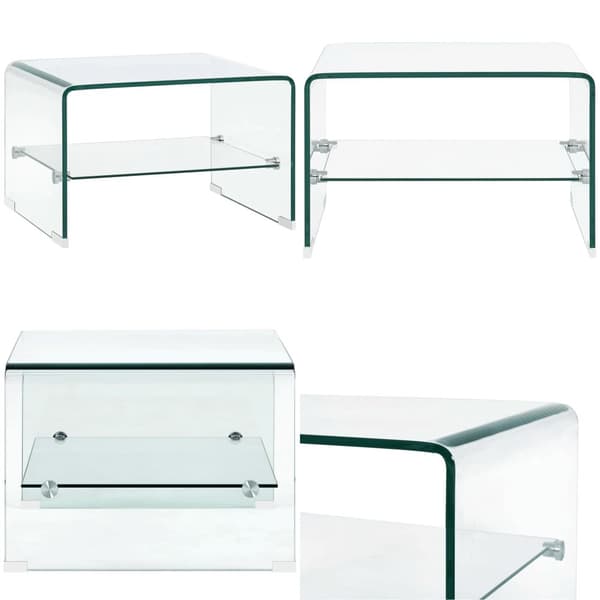 Soffbord genomskinlig 50x45x33 cm härdat glas - Soffbord - Soff Bord - Home & Living