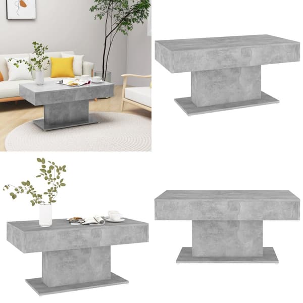 Soffbord betonggrå 96x50x45 cm konstruerat trä - Soffbord - Sidobord - Home & Living