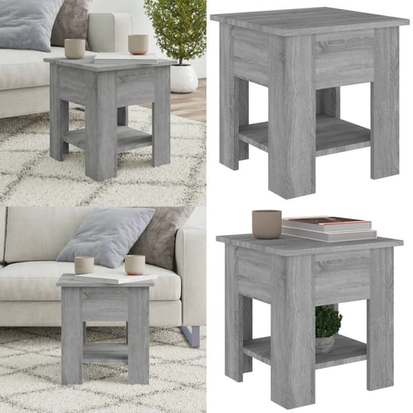 Soffbord grå sonoma-ek 40x40x42 cm konstruerat trä - Soffbord - Bord - Home & Living