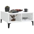 Miniatyrbillede 6 af 7: Sofabord 60x60x30 cm spånplade hvid højglans - Sofabord - Sofaborde - Home & Living