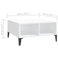 Miniatyrbillede 7 af 7: Sofabord 60x60x30 cm spånplade hvid højglans - Sofabord - Sofaborde - Home & Living