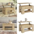 Miniatyrbillede 1 af 9: Sofabord 79x49x41 cm konstrueret træ sonoma-eg - Sofabord - Sofaborde - Home & Living