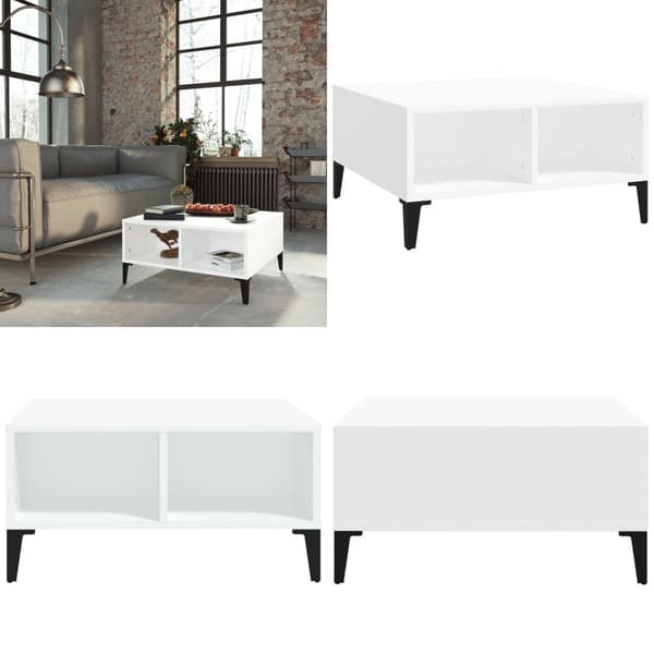 Sofabord 60x60x30 cm spånplade hvid - Sofabord - Sofaborde - Home & Living