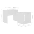 Miniatyrbillede 7 af 7: Sofabordssæt 48x30x45 cm konstrueret træ hvid - Sofabord - Sofaborde - Home & Living
