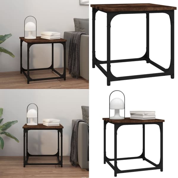 Sidebord 40x40x40 cm konstrueret træ røget egetræsfarve - Sidebord - Sideborde - Home & Living