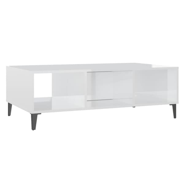 Soffbord vit högglans 103,5x60x35 cm spånskiva - Soffbord - Sidobord - Home & Living