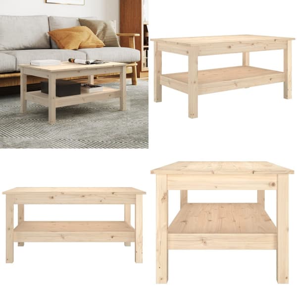 Sofabord 80x50x40 cm massivt fyrretræ - Sofabord - Sofaborde - Home & Living