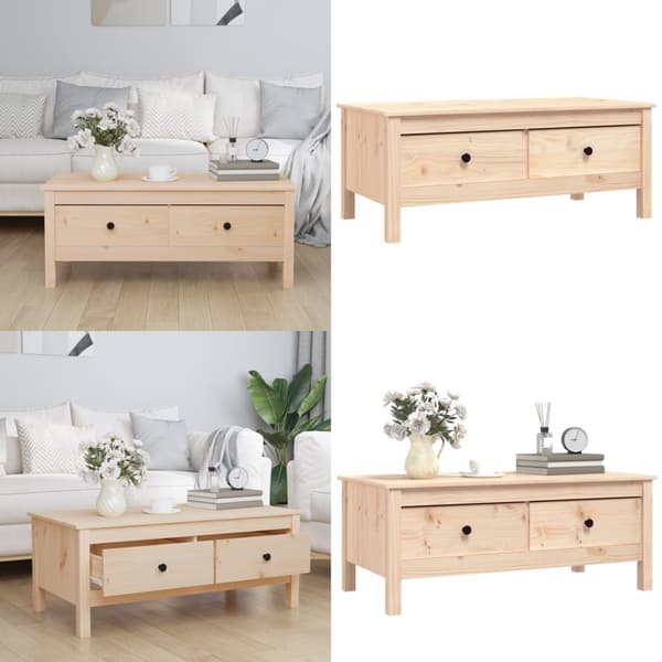 Sofabord 100x50x40 cm massivt fyrretræ - Sofabord - Sofaborde - Home & Living