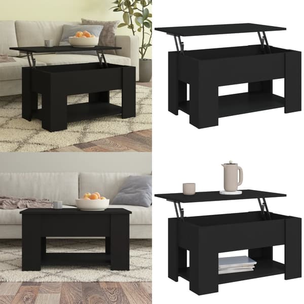 Soffbord svart 79x49x41 cm konstruerat trä - Soffbord - Bord - Home & Living