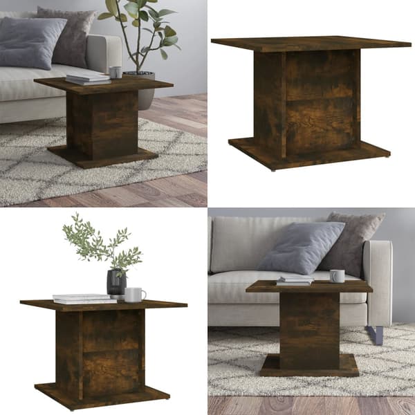 Soffbord rökfärgad ek 55,5x55,5x40 cm spånskiva - Soffbord - Vardagsrumsbord - Home & Living