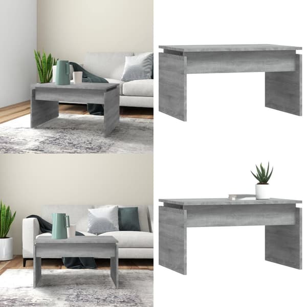 Soffbord grå sonoma 68x50x38 cm konstruerat trä - Soffbord - Små Soffbord - Home & Living